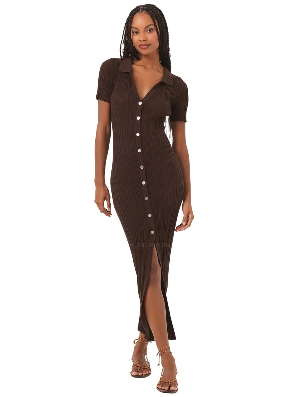 L Space Undertow Ribbed Maxi Dress